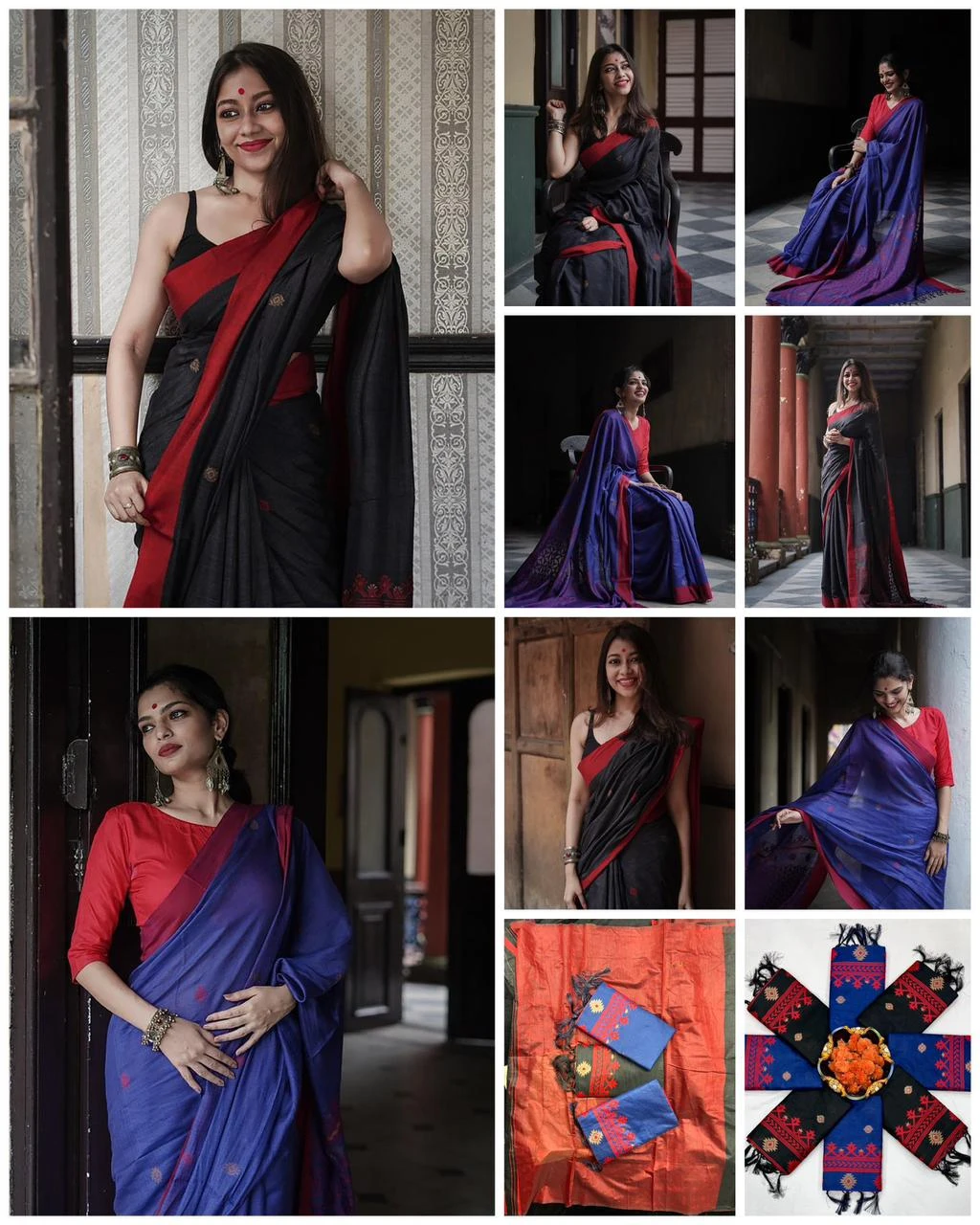 Soft Silk 5065 Linen Slab Weaving Worked Saree Collection - Image 4