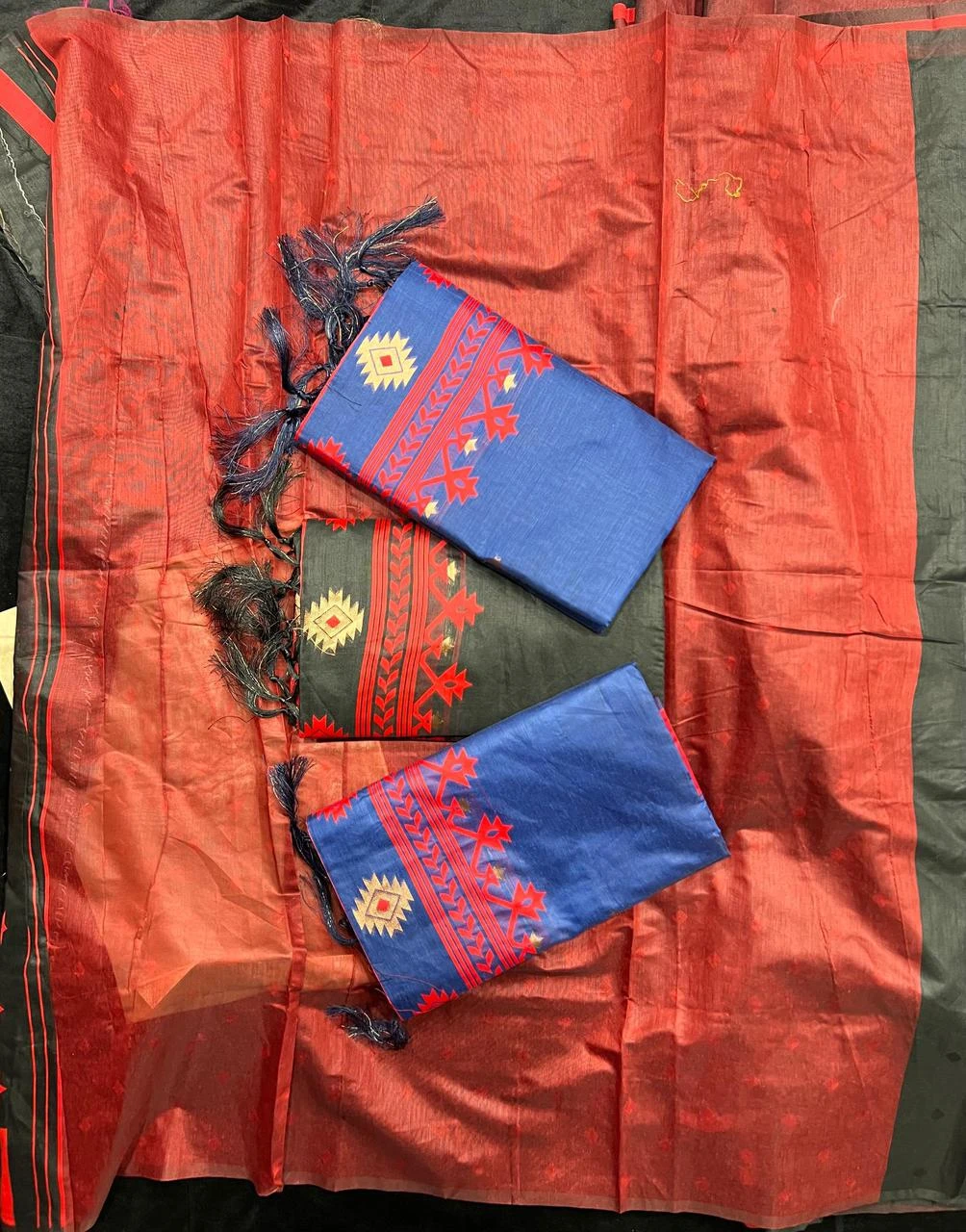 Soft Silk 5065 Linen Slab Weaving Worked Saree Collection - Image 5