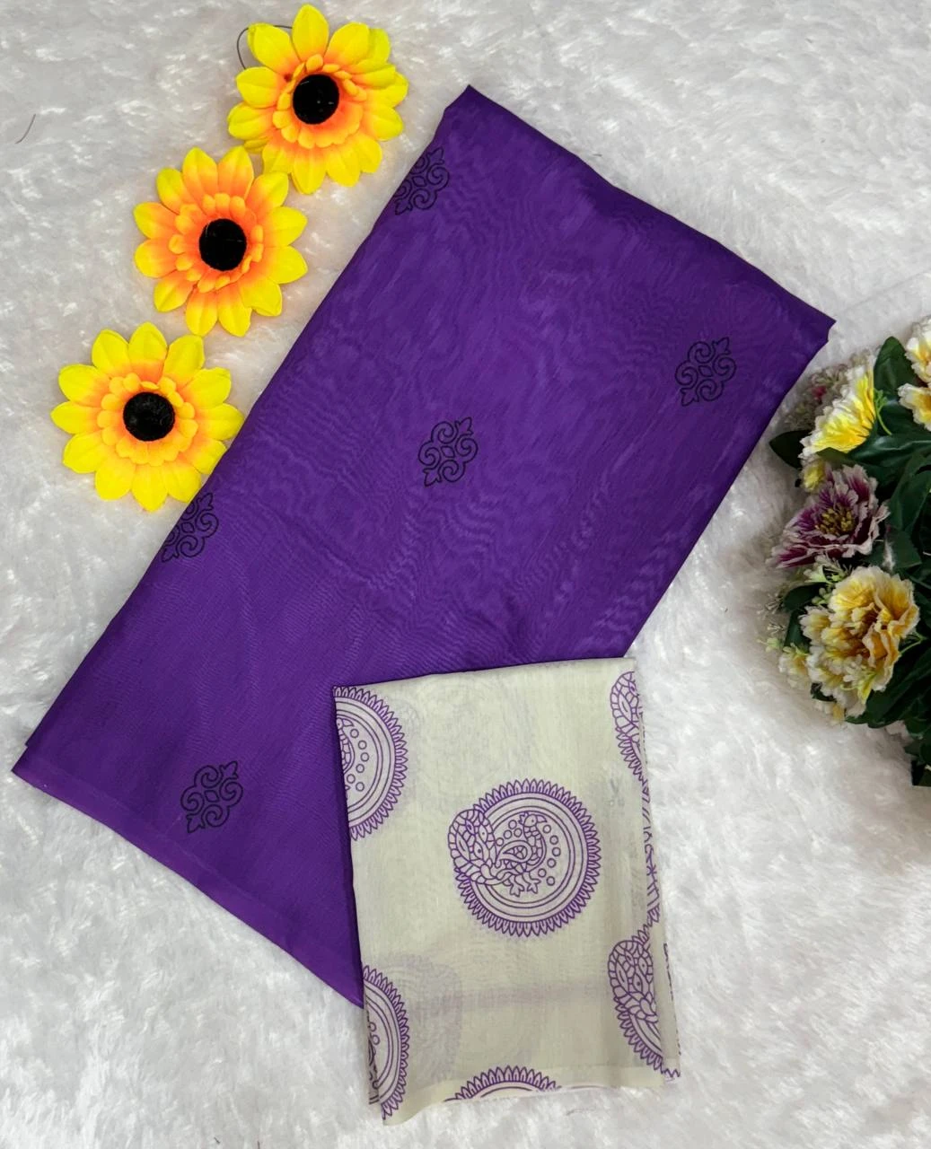 St D No 01 Mul Mul Cotton Digital Printed Saree Collection - Image 4