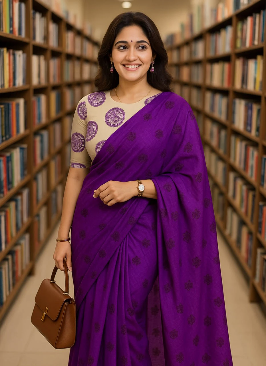 St D No 01 Mul Mul Cotton Digital Printed Saree Collection - Image 5