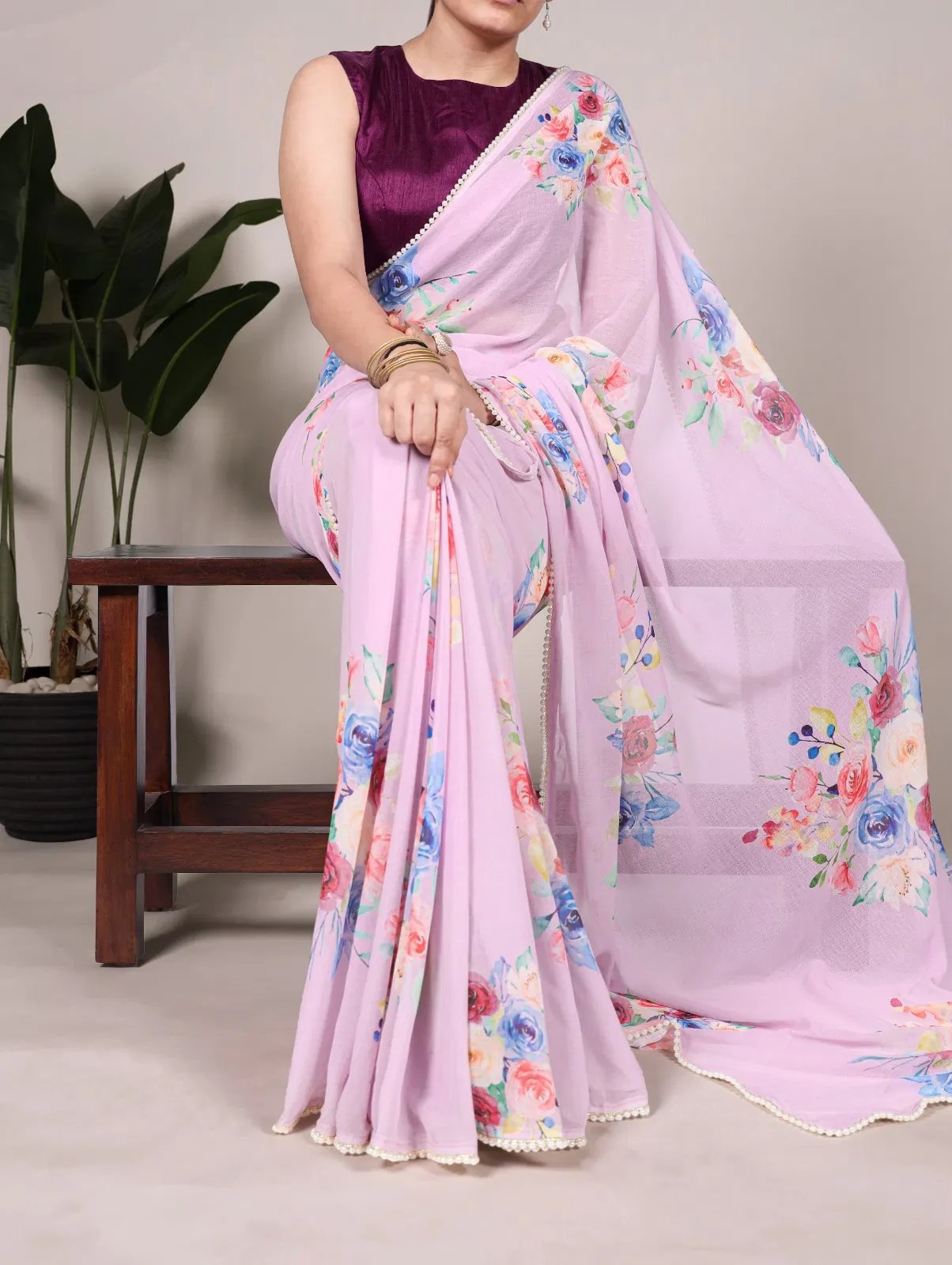 Taraa Nira Vol 1 Weightless Marbal Floral Printed Saree Collection - Image 2