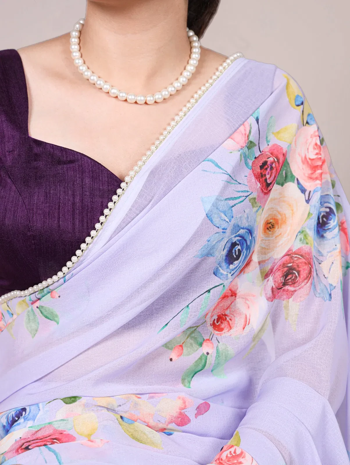 Taraa Nira Vol 1 Weightless Marbal Floral Printed Saree Collection - Image 7