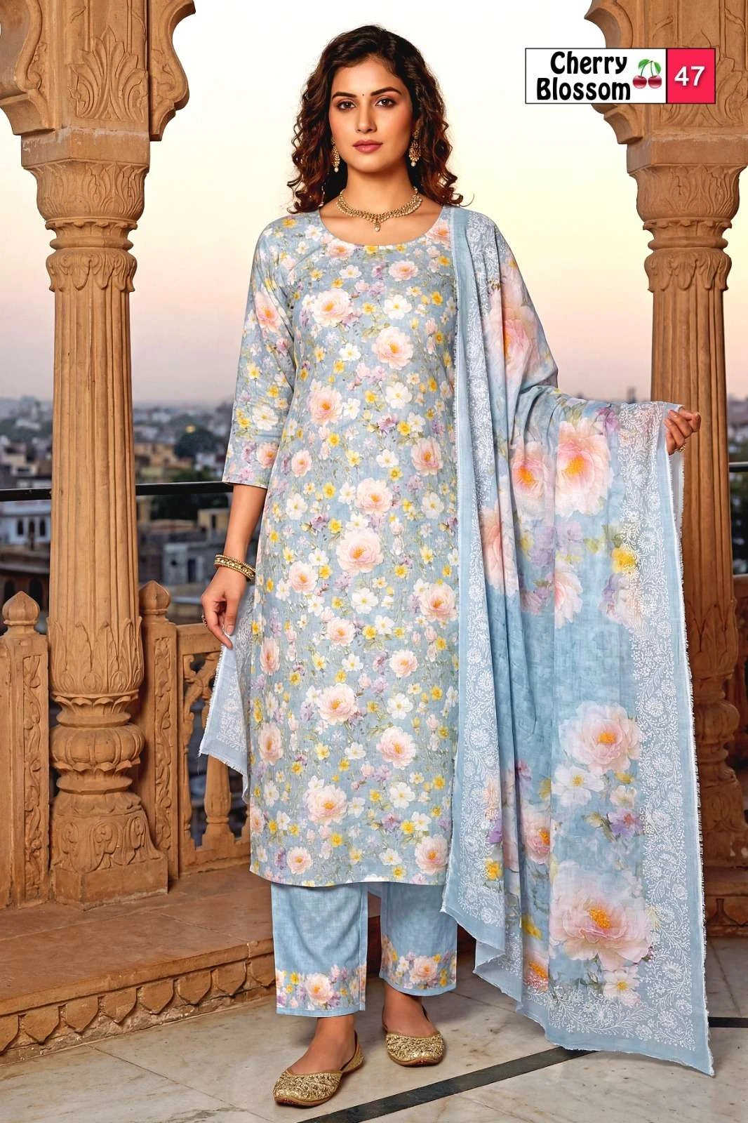 Vishwam Fabric Cherry Blossom - Image 2