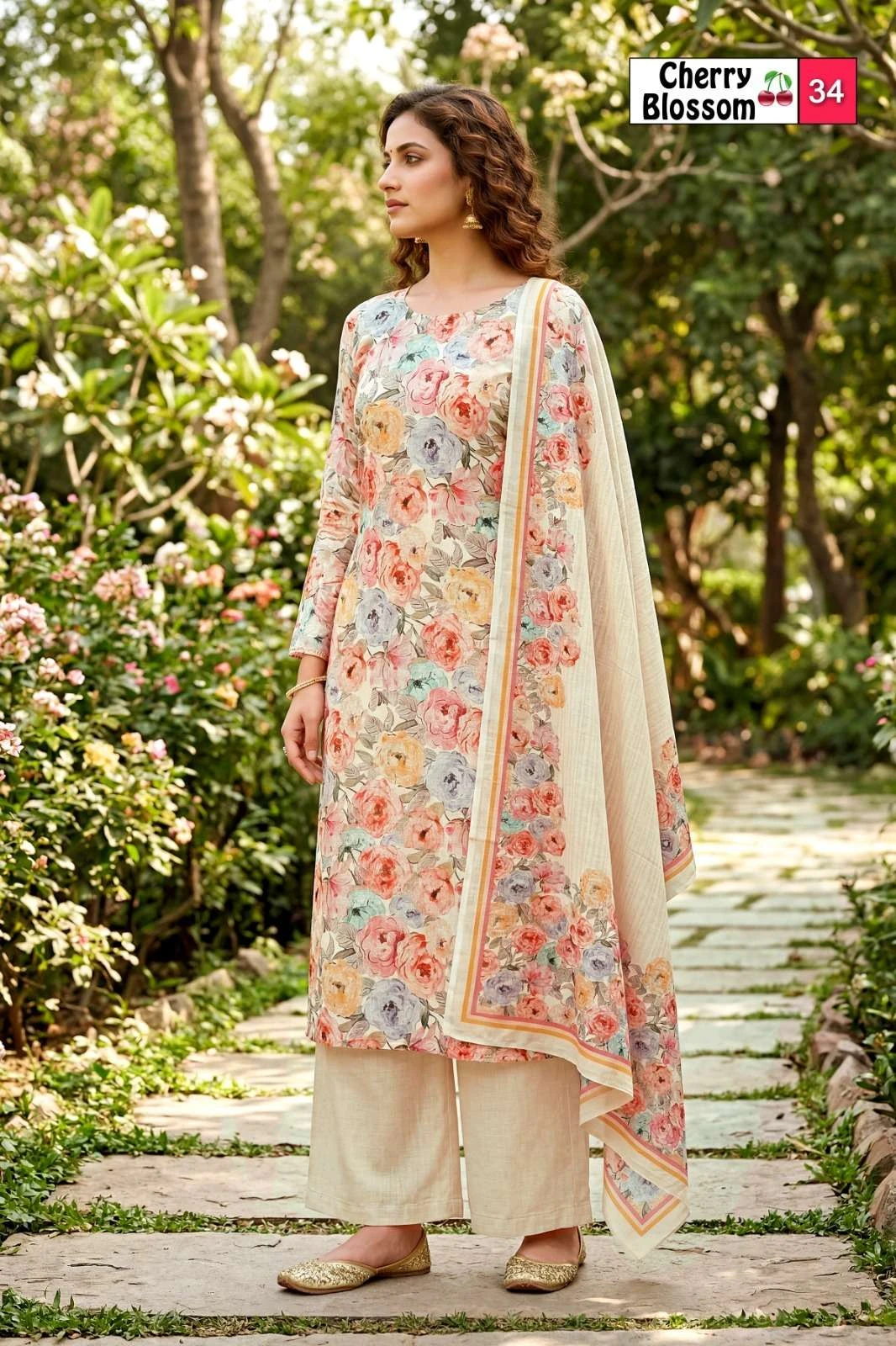 Vishwam Fabric Cherry Blossom - Image 5