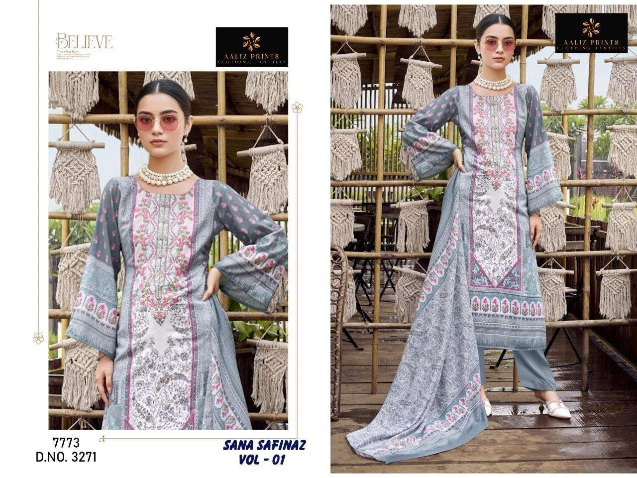 Aaliz Print Sana Safinaz Vol 1 - Image 12