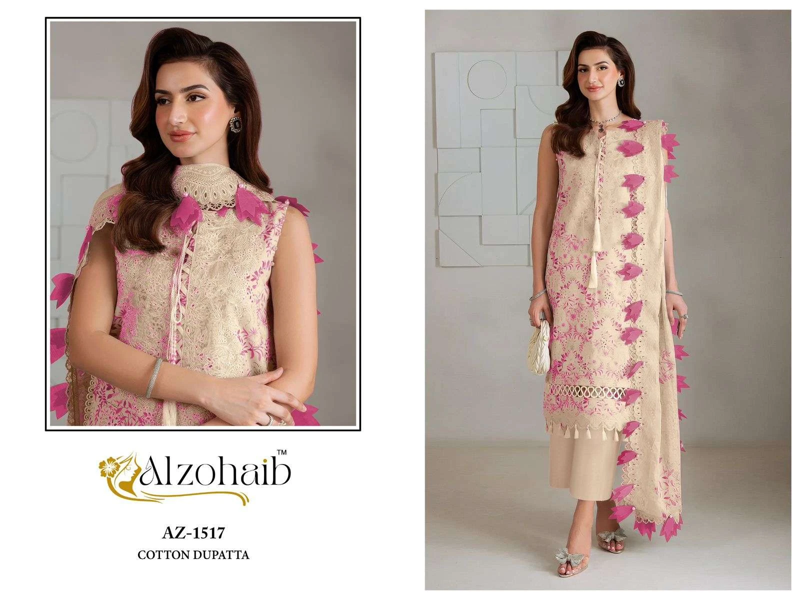 Al zohaib nazakat Vol 1 karachi readymade kurti pant with dupatta