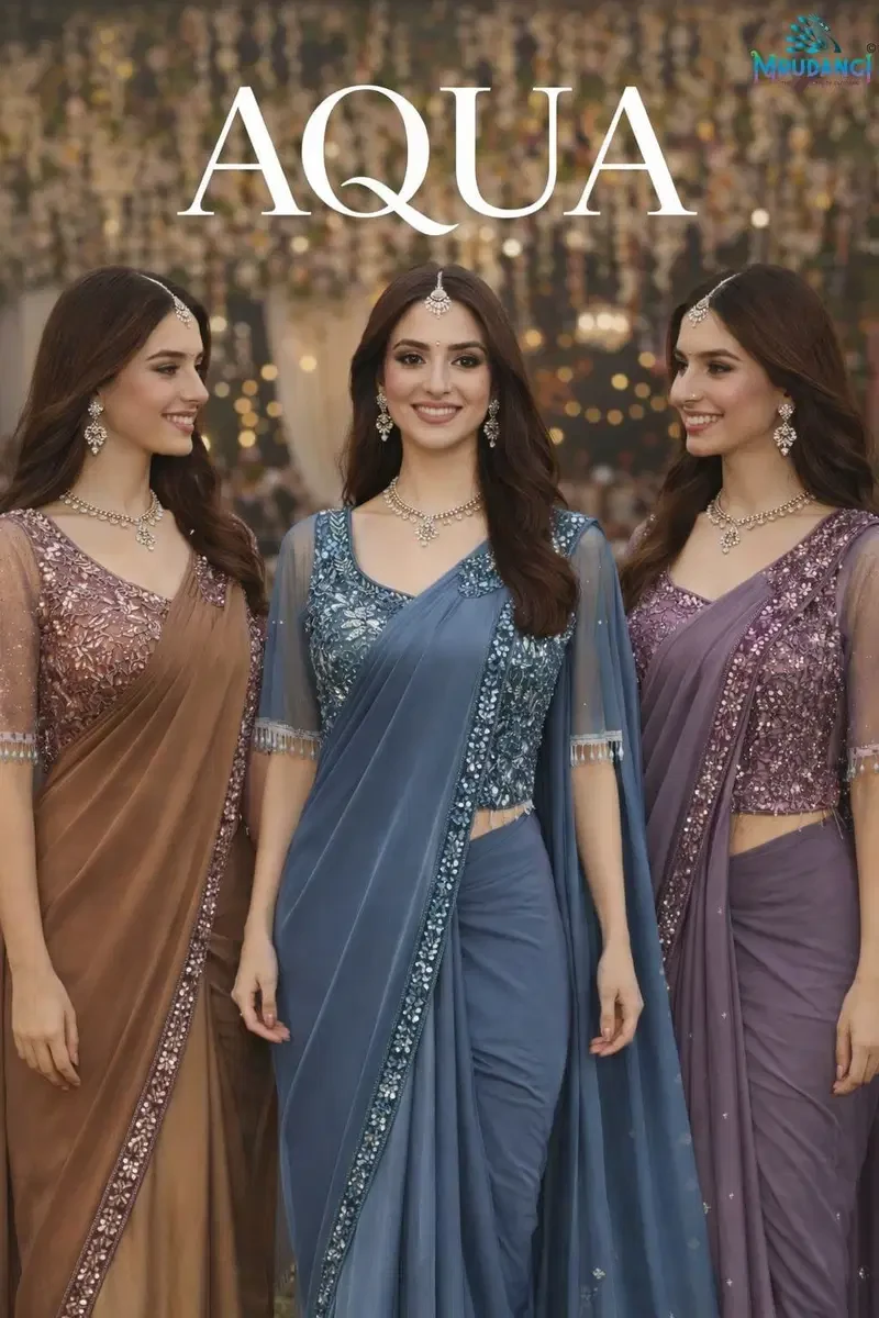 Aqua 66681 to 66683 Premium Lycra Ready to Wear Designer Saree Collection