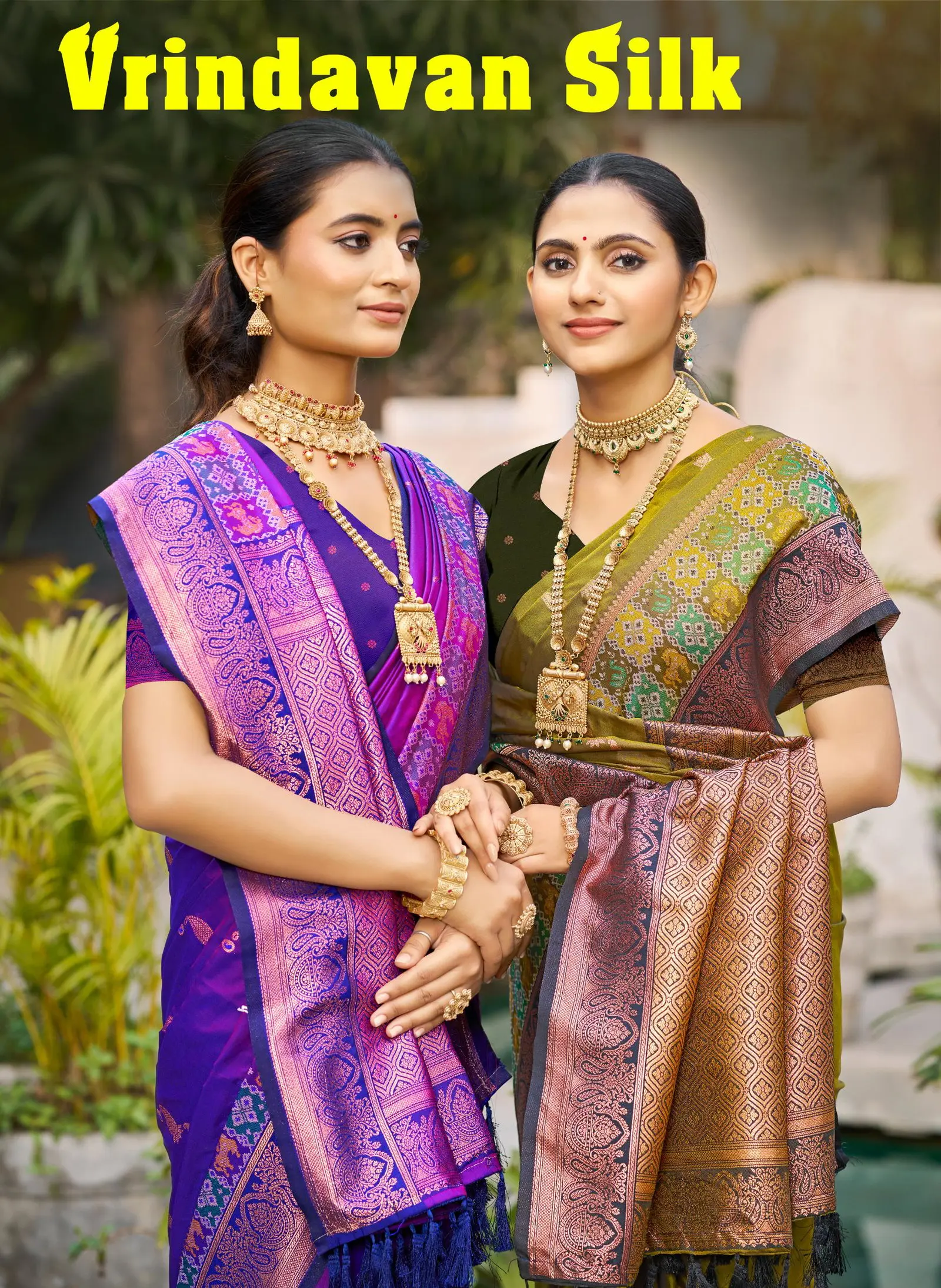 Bunawat Vrindavan Silk Soft Silk Woven Worked Saree Collection