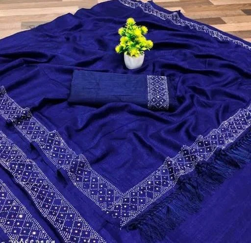 Choki Saree Mg Reniyal Hotfix Stone Worked Saree Collection