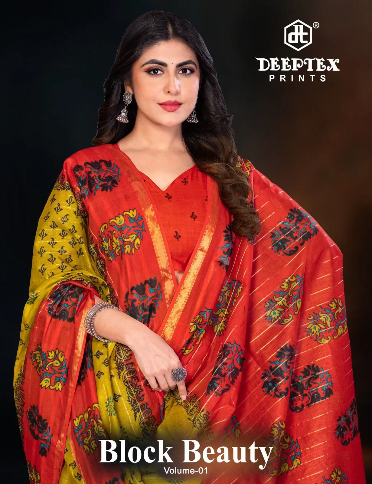 Deeptex Block Beauty Vol 1 Cotton Printed Saree Collection