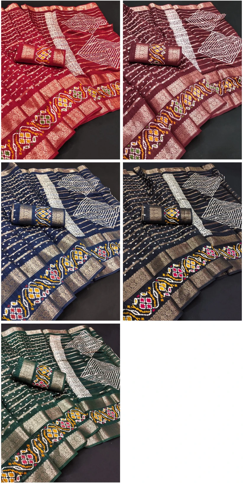 Designer Freehand B D48 Dola Silk with Double Jacquard Border Saree Collection - Image 7