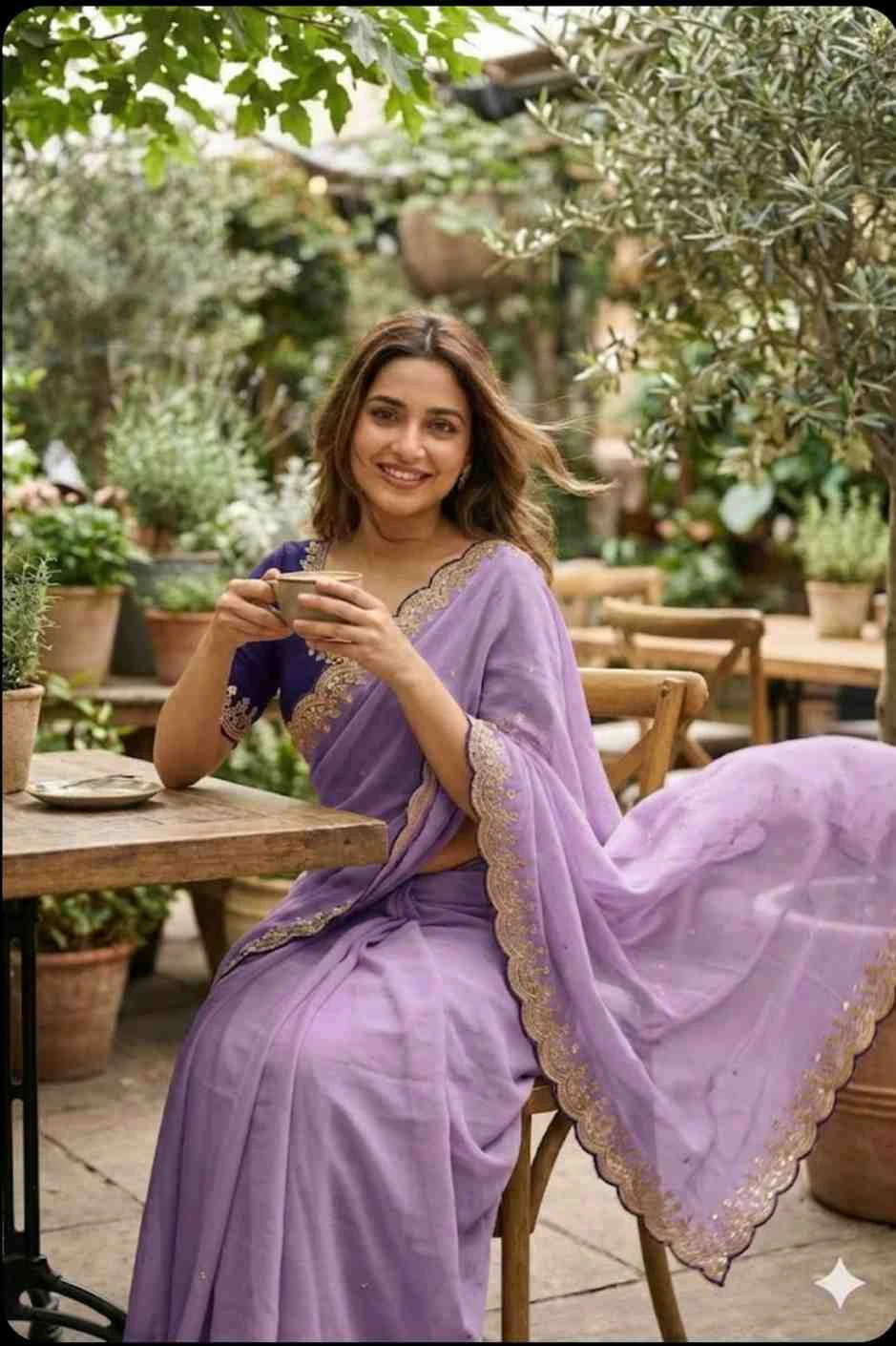 Ds 793 Star Georgette Sequence Worked Beautiful Saree Collection - Image 3