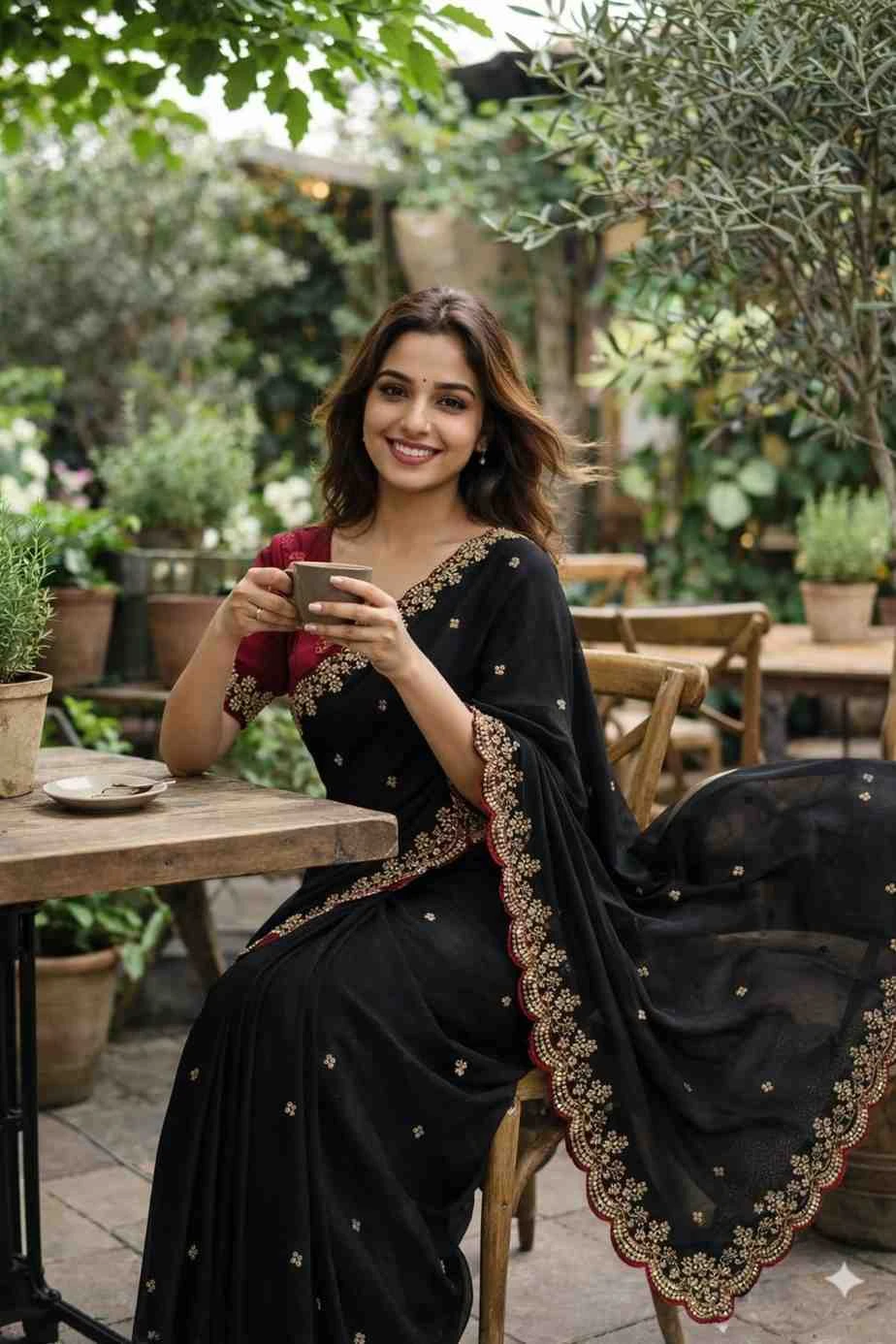 Ds 793 Star Georgette Sequence Worked Beautiful Saree Collection - Image 4