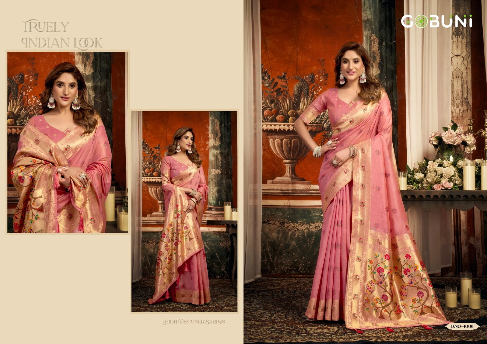 Gobuni Sakshi Pathani Zari Work Festive Wear Saree Collection