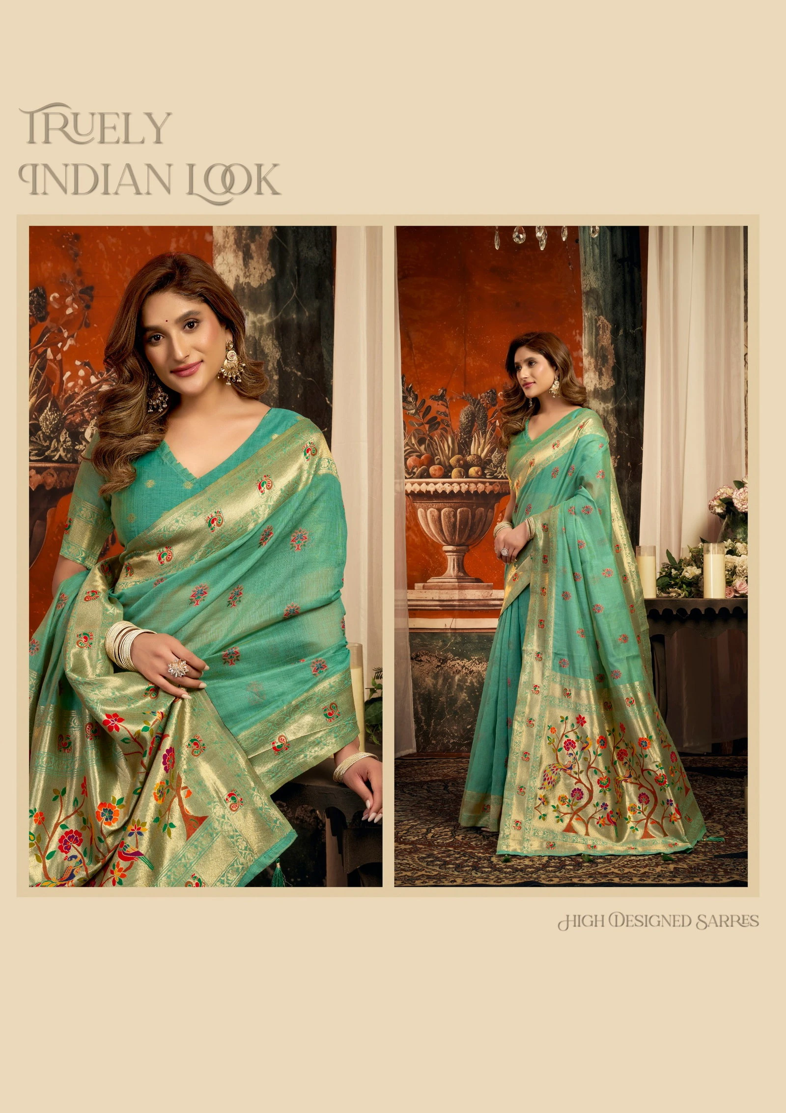 Gobuni Sakshi Pathani Zari Work Festive Wear Saree Collection