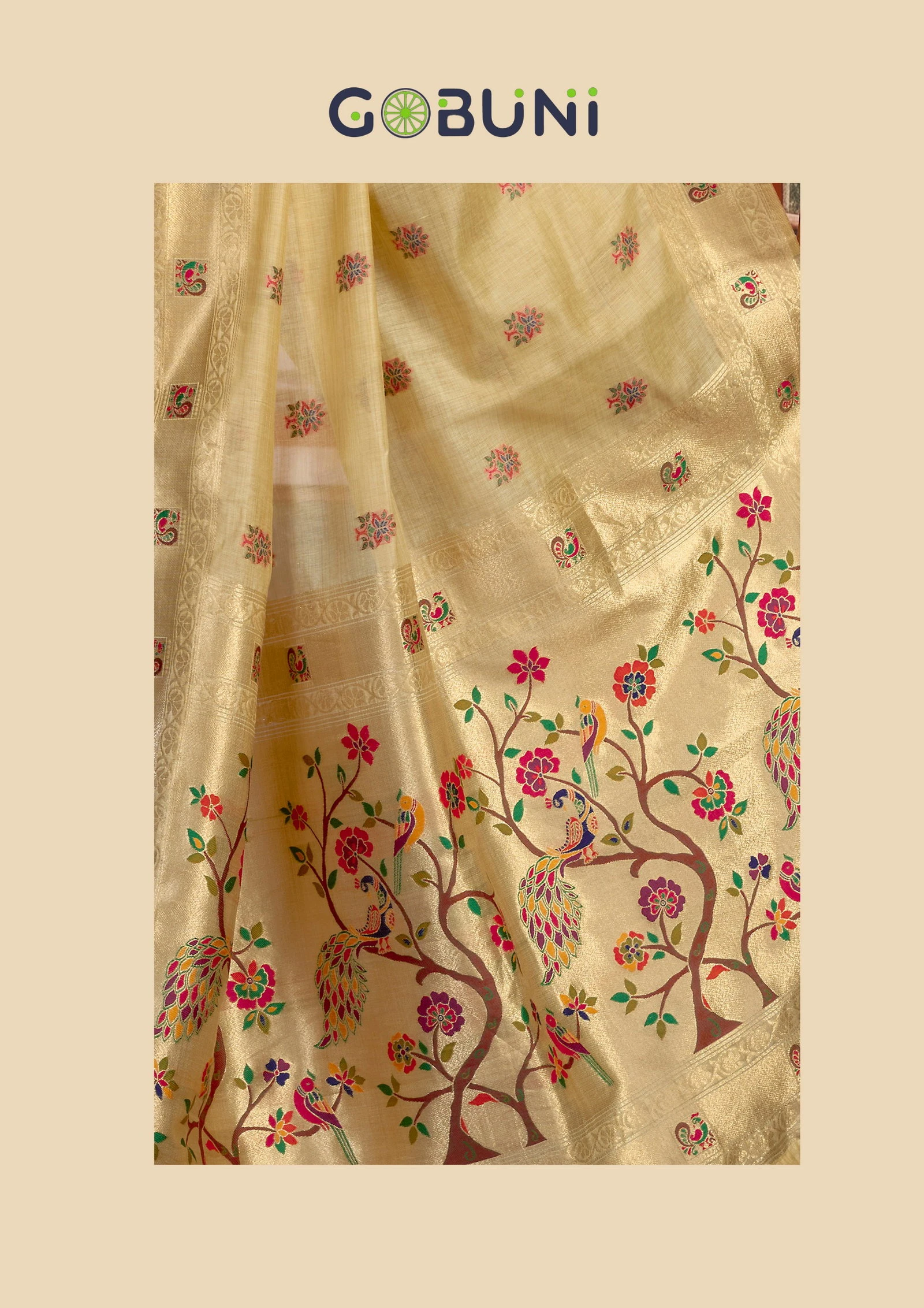 Gobuni Sakshi Pathani Zari Work Festive Wear Saree Collection