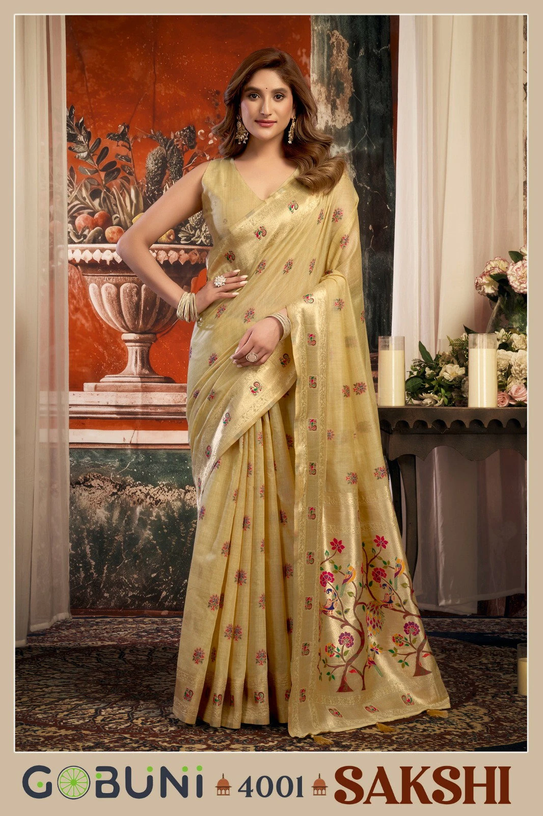 Gobuni Sakshi Pathani Zari Work Festive Wear Saree Collection