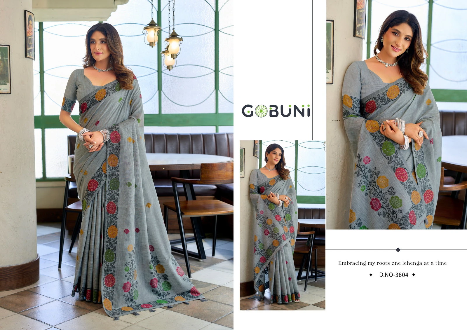 Gobuni Suman Linen Jacquard Handloom Saree Collection - Image 4