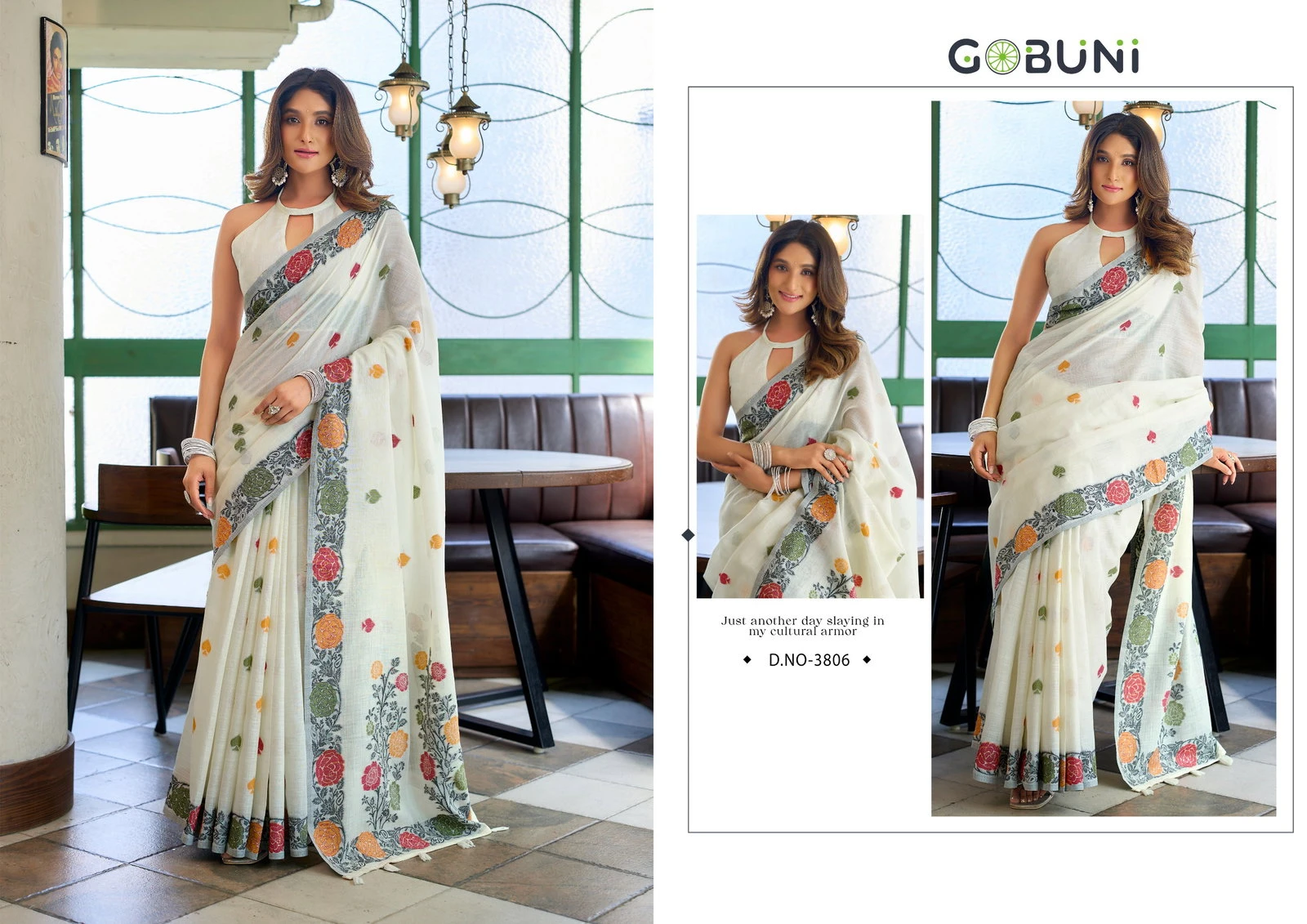 Gobuni Suman Linen Jacquard Handloom Saree Collection - Image 6