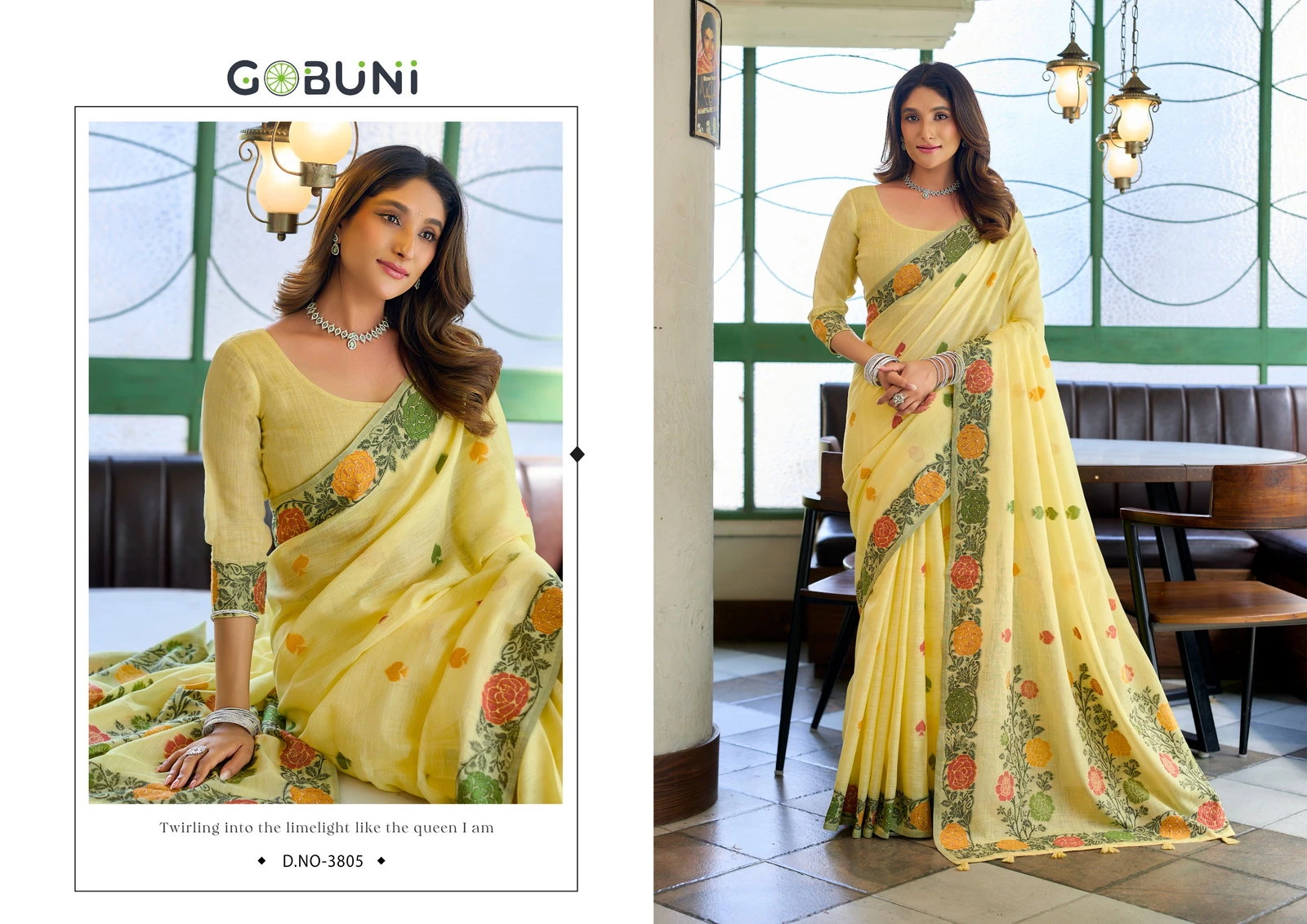 Gobuni Suman Linen Jacquard Handloom Saree Collection - Image 7