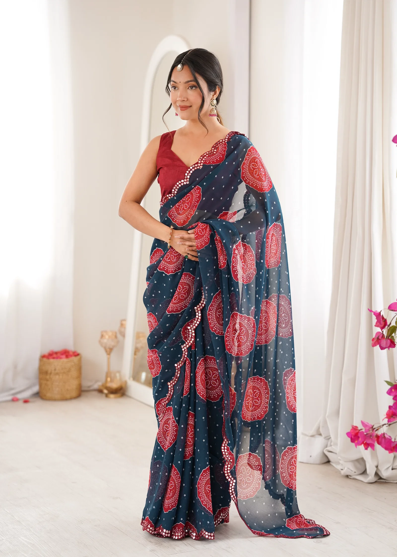 Gola Vol 1 Heavy Georgette Bandhani Printed Saree Collcetion