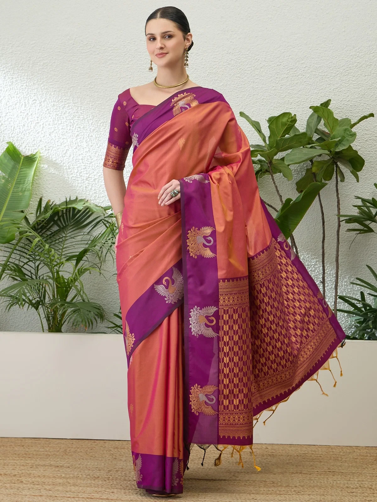 Hansa Vilas Soft Silk with Zari Worked Fancy Saree Collection