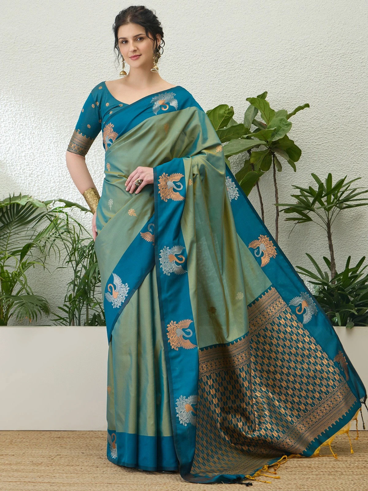 Hansa Vilas Soft Silk with Zari Worked Fancy Saree Collection - Image 3