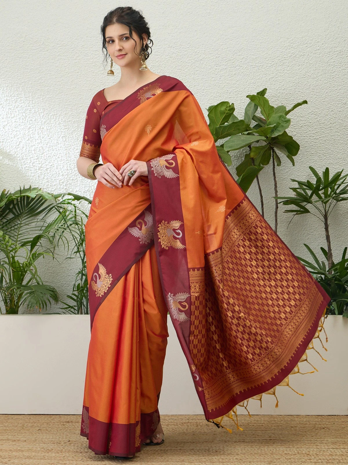 Hansa Vilas Soft Silk with Zari Worked Fancy Saree Collection - Image 4