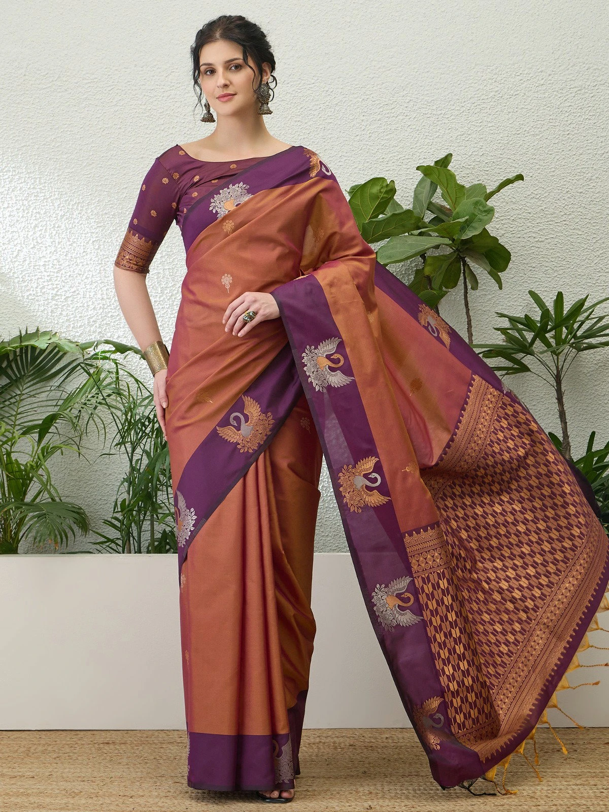 Hansa Vilas Soft Silk with Zari Worked Fancy Saree Collection - Image 5