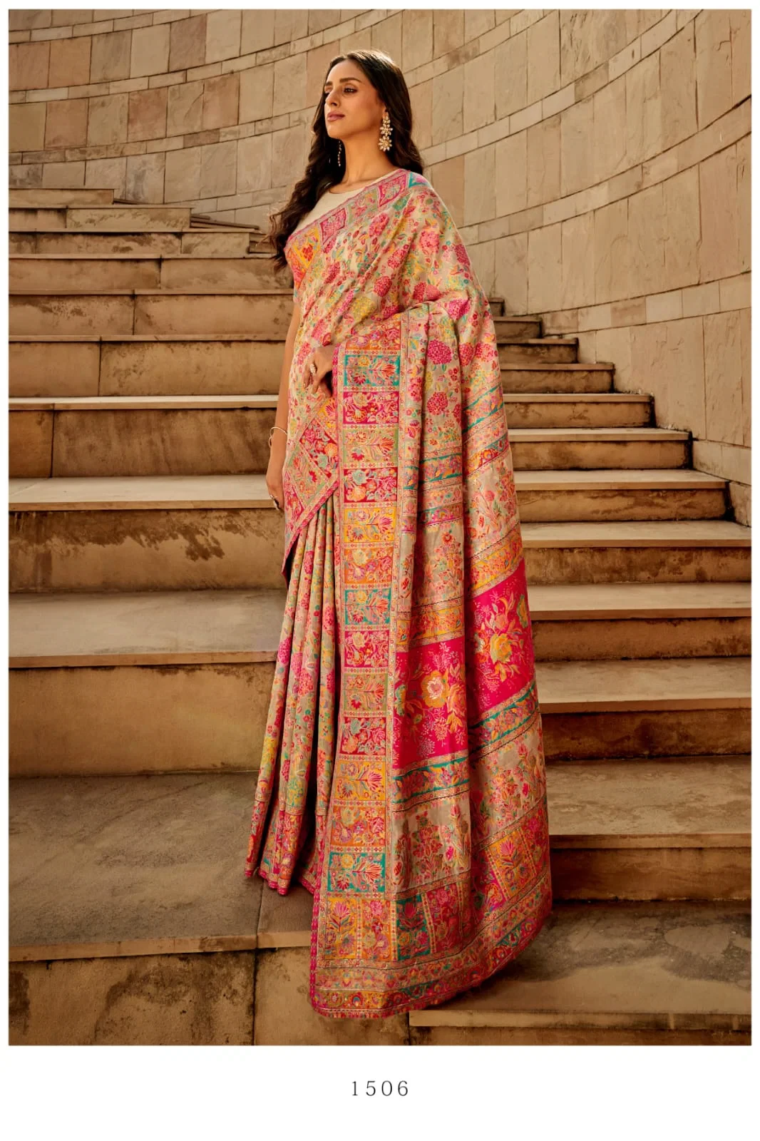 Kashmiri 1500 Modal Kashmiri Wedding Wear Saree Collection