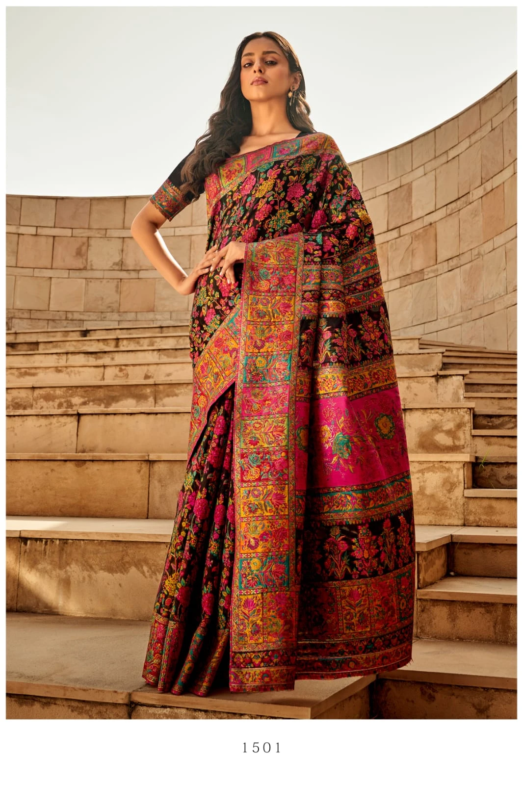 Kashmiri 1500 Modal Kashmiri Wedding Wear Saree Collection