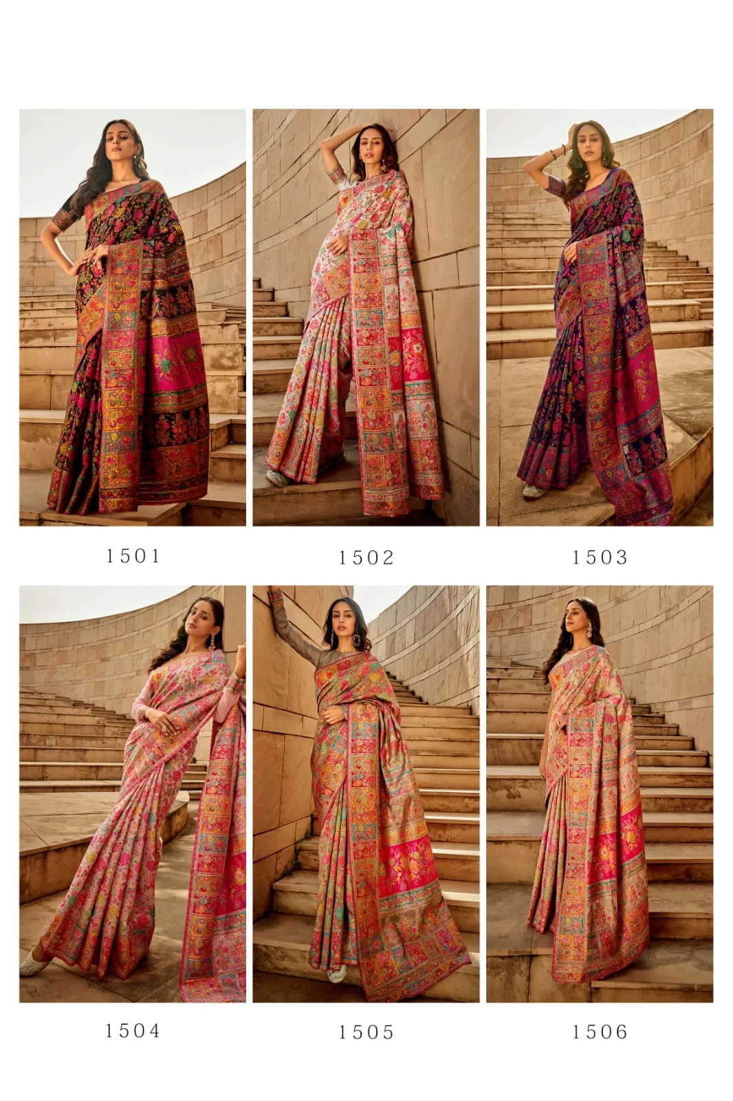 Kashmiri 1500 Modal Kashmiri Wedding Wear Saree Collection