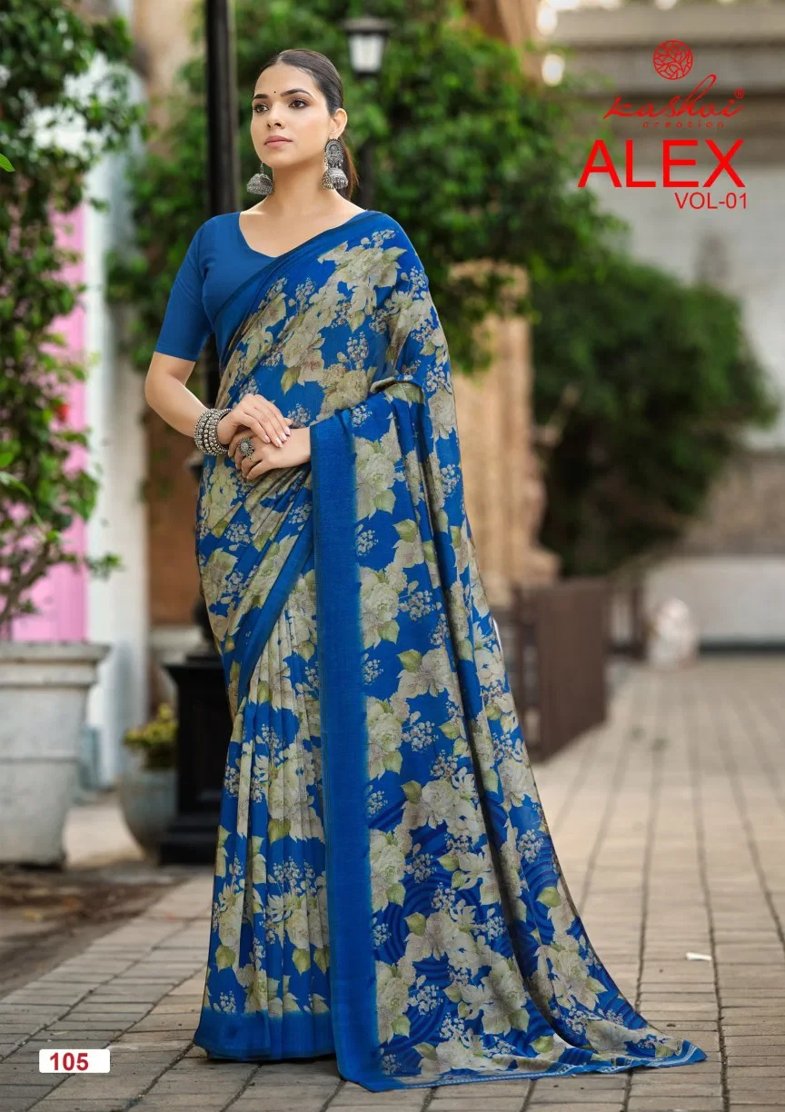 Kashvi Alex Vol 1 Black Vichitra Printed Saree