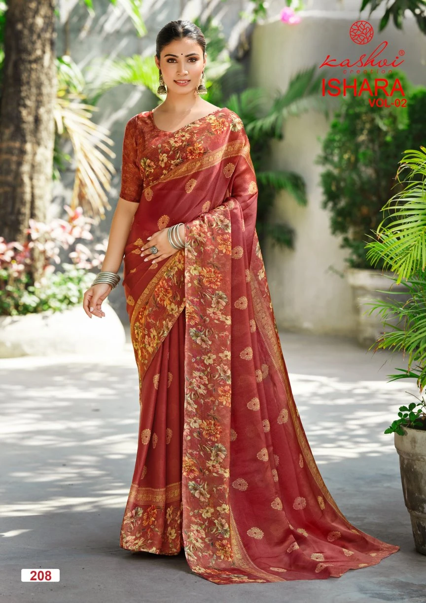 Kashvi Ishara Vol 2 Nc Moss Digital Printed Saree Collection - Image 2