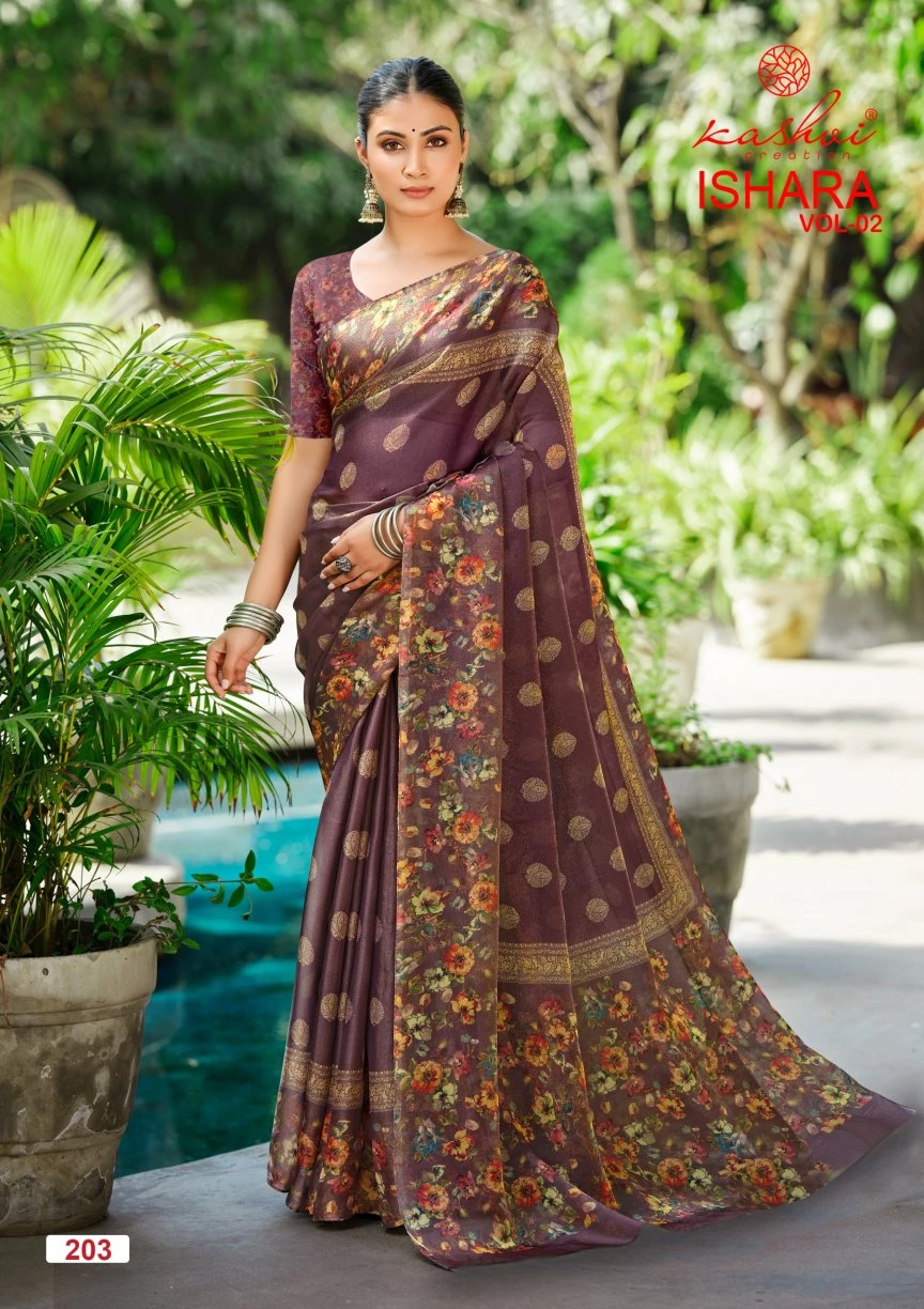 Kashvi Ishara Vol 2 Nc Moss Digital Printed Saree Collection - Image 4