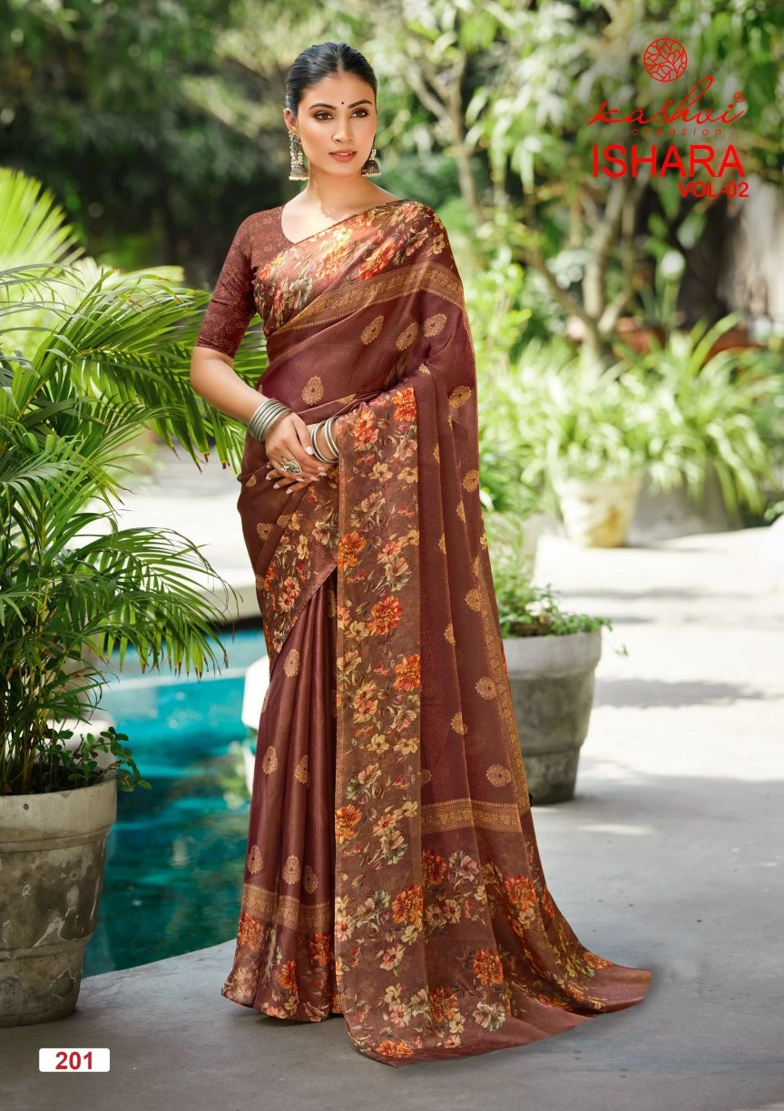 Kashvi Ishara Vol 2 Nc Moss Digital Printed Saree Collection - Image 5