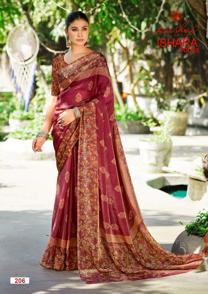 Kashvi Ishara Vol 2 Nc Moss Digital Printed Saree Collection - Image 7