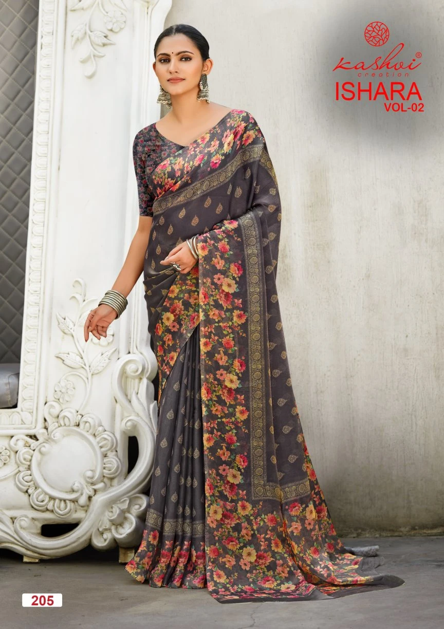 Kashvi Ishara Vol 2 Nc Moss Digital Printed Saree Collection - Image 8