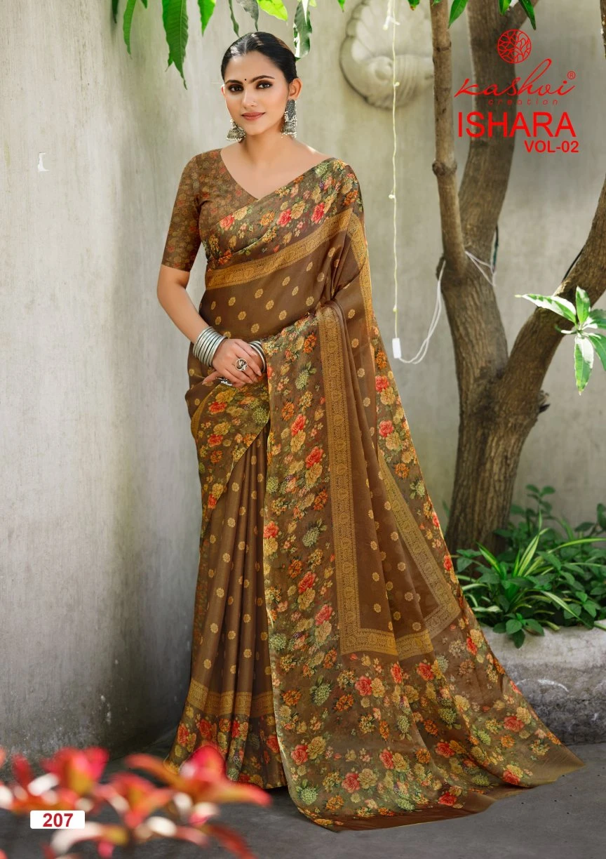 Kashvi Ishara Vol 2 Nc Moss Digital Printed Saree Collection - Image 9