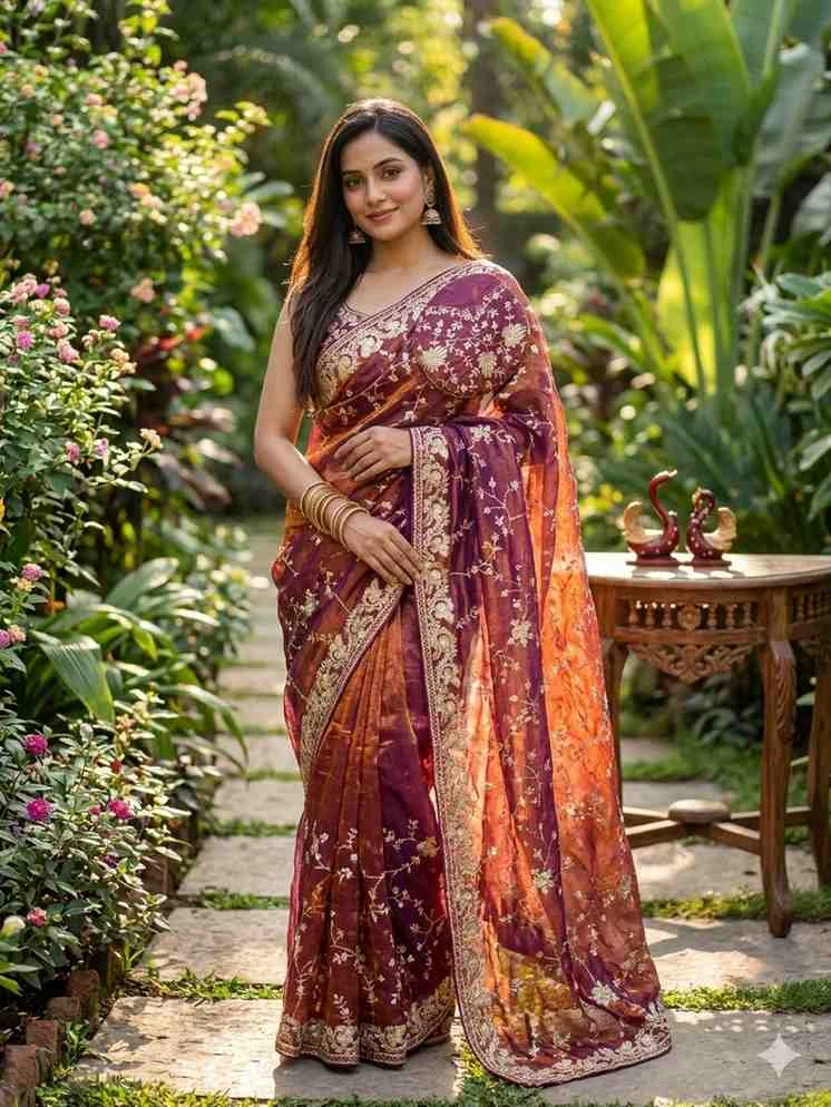 Kc 2112 Space Silk Beautiful Sequence Worked Saree Collection - Image 13