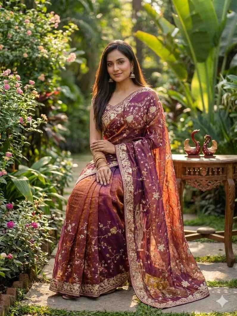 Kc 2112 Space Silk Beautiful Sequence Worked Saree Collection - Image 15