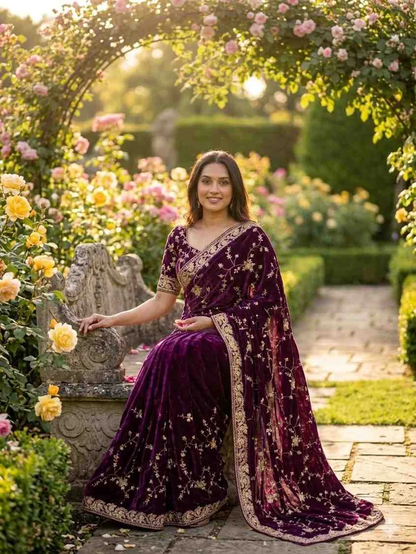 Kc 2112 Space Silk Beautiful Sequence Worked Saree Collection - Image 16