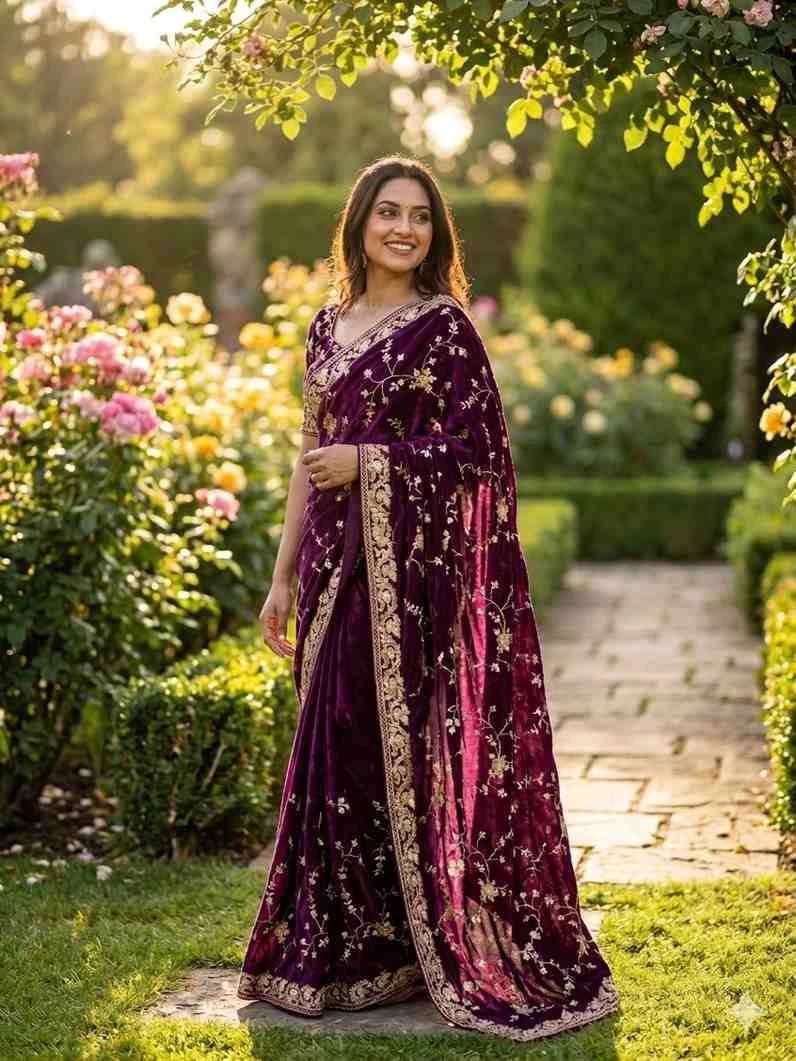 Kc 2112 Space Silk Beautiful Sequence Worked Saree Collection - Image 17