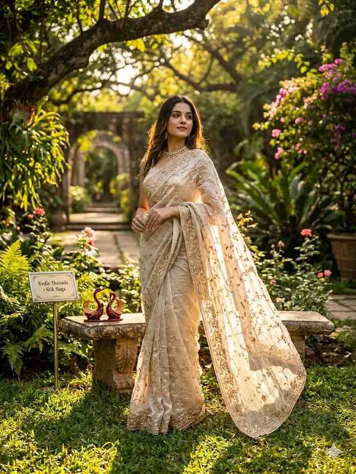 Kc 2112 Space Silk Beautiful Sequence Worked Saree Collection - Image 2