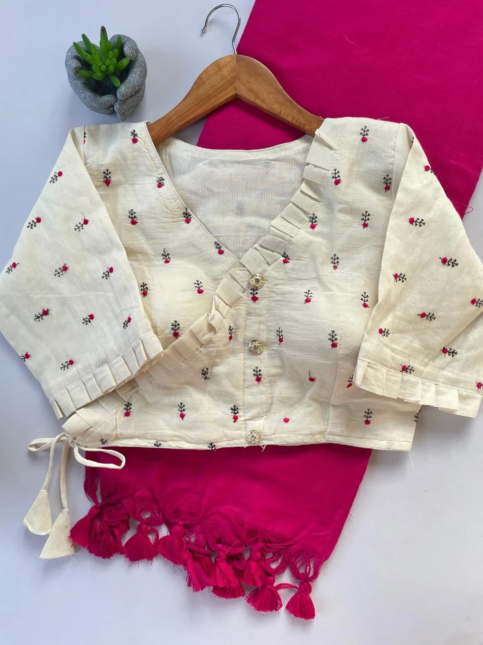 Khadi Vol 22 Cotton Embroidered Fancy Blouse with Saree Collection