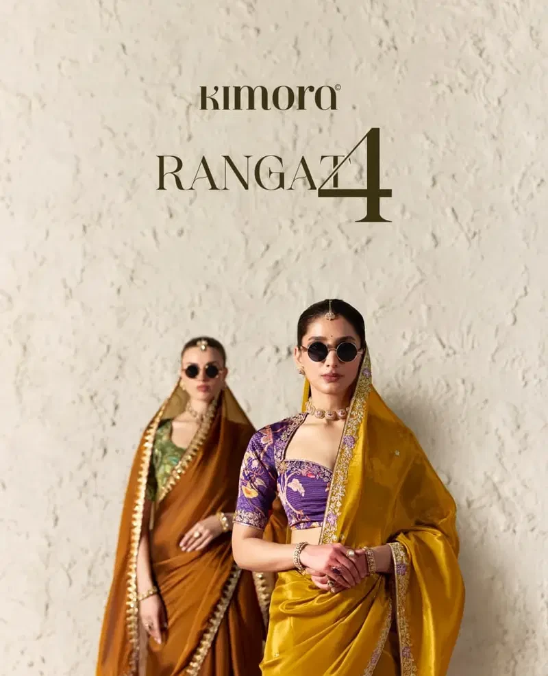 Kimora Rangat Vol 4 Pure Fancy Tissue Designer Festive Wear Sarees Collection