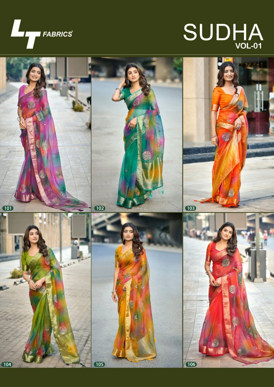 Lt Sudha Vol 1 Khadi Silk Embroidery Silk Saree Collection