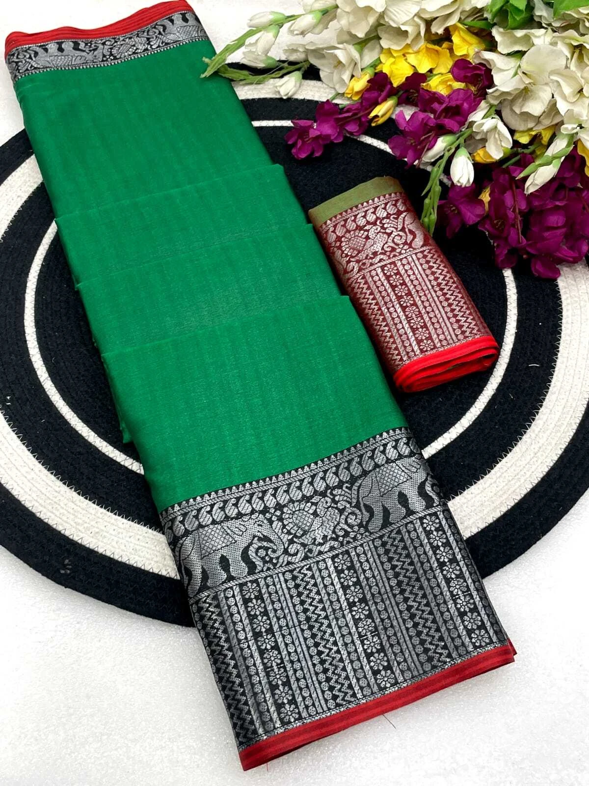 Mahek 221 Banarasi Silk Embroidery Worked Saree Collection