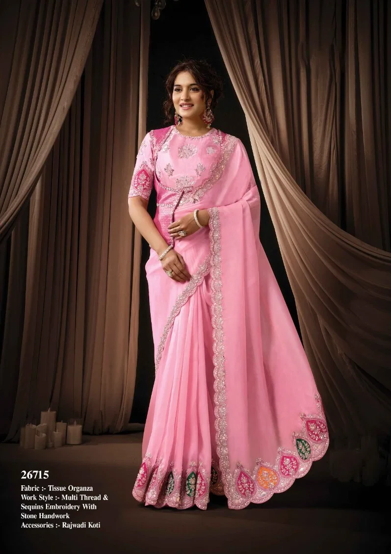 Mahotsav Mohmanthan 26700 Aakriti Satin Saree Collection