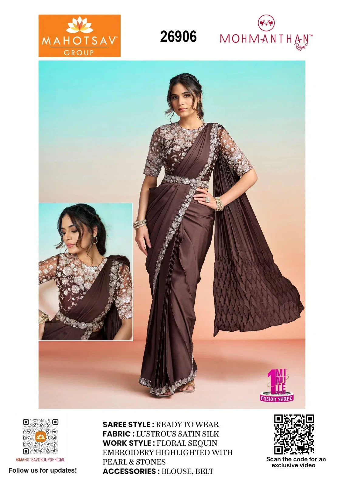 Mahotsav Mohmanthan 26900 It Girl Edit Tissue Silk Designer Saree Collecetion - Image 2